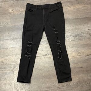 Black high rise crop Jeans